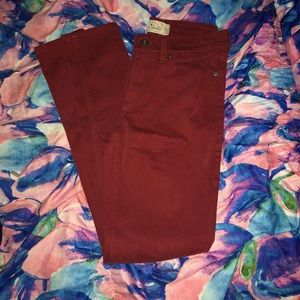 Red skinny jean